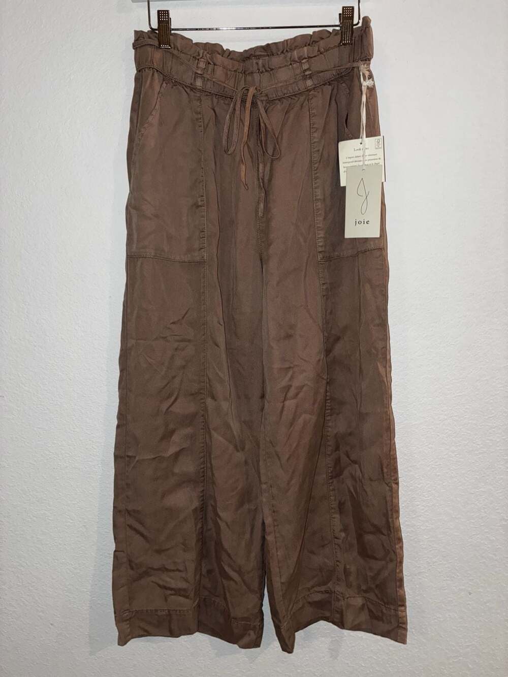 joie Vintage Look Wide Leg Pants Size M Brown Lyocell  Pants